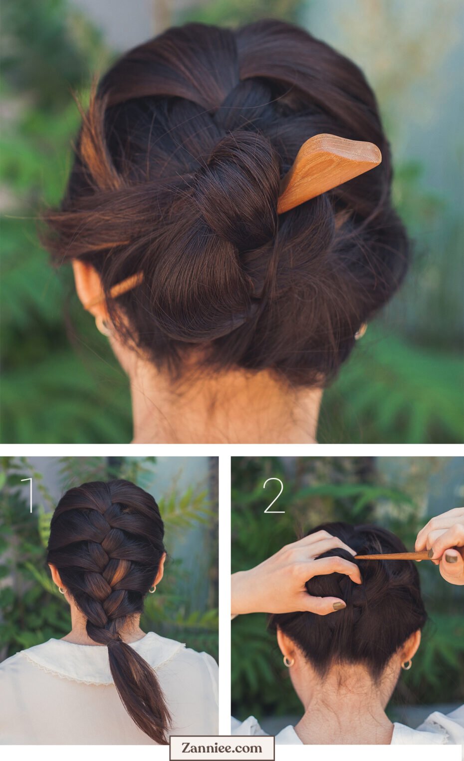 How easy is it to use SAYA's sustainable hair sticks? Here are step-by-step hairstyle tutorials for buns and updos using only a hair stick.  
