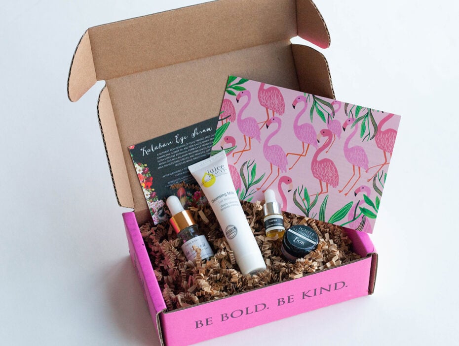 What we received month one subscribing to Petit Vour's Monthly Beauty Box.