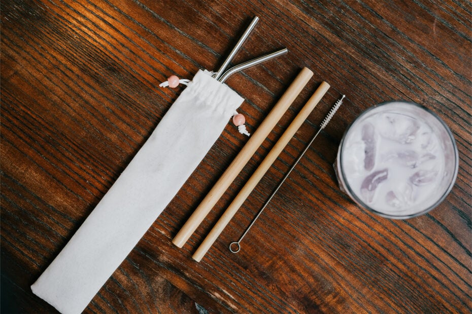 It's easy to ditch plastic straws by switching to sustainable, reusable straws for the home. Glass, silicone, metal, bamboo—all can be cleaned in the dishwasher. 