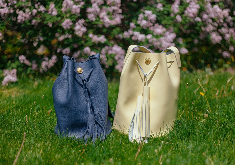 Amateurs make leather bucket bags from a Skillshare DIY tutorial. Was it easy and did we succeed? We walk you through the process. 