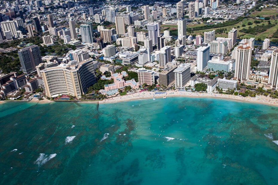 A collection of Hawaii travel photography taken from a helicopter. Amazing aerial shots of Honolulu. 